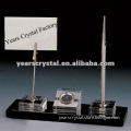 Beautiful crystal glass pen holder office stationery